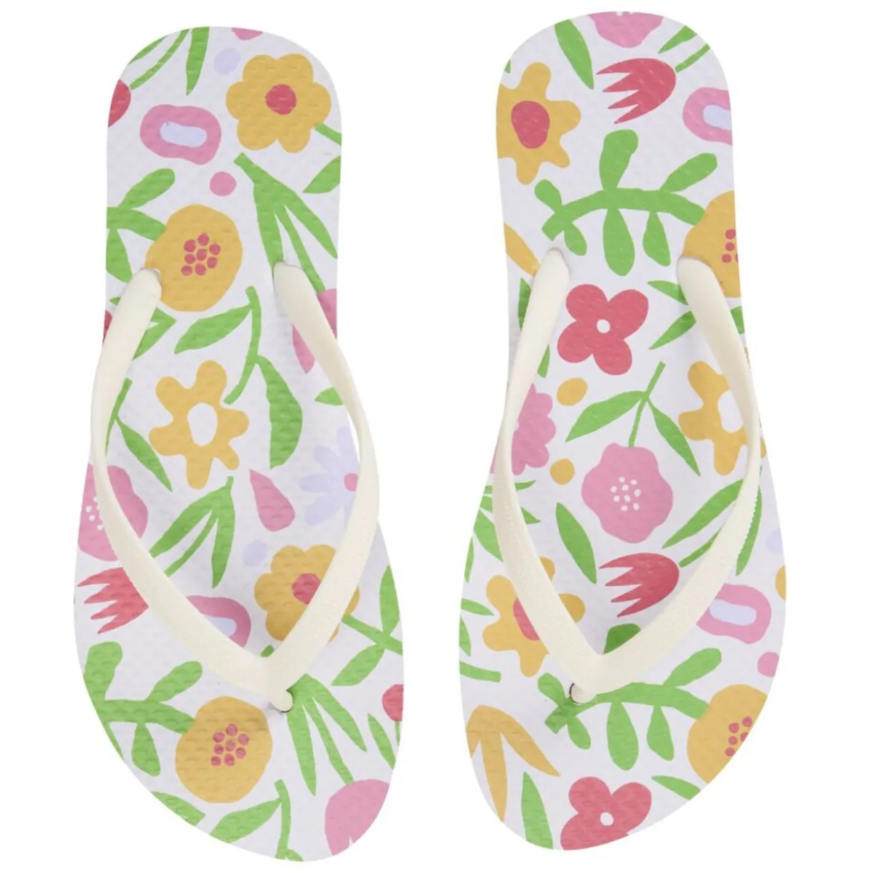 Tongs femme à motifs 36 à 41 (2 modèles léopard ou floral)