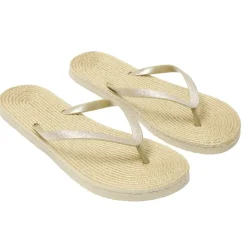 Tongs femme paillettées 36 à 41 (2 modèles doré ou argenté)