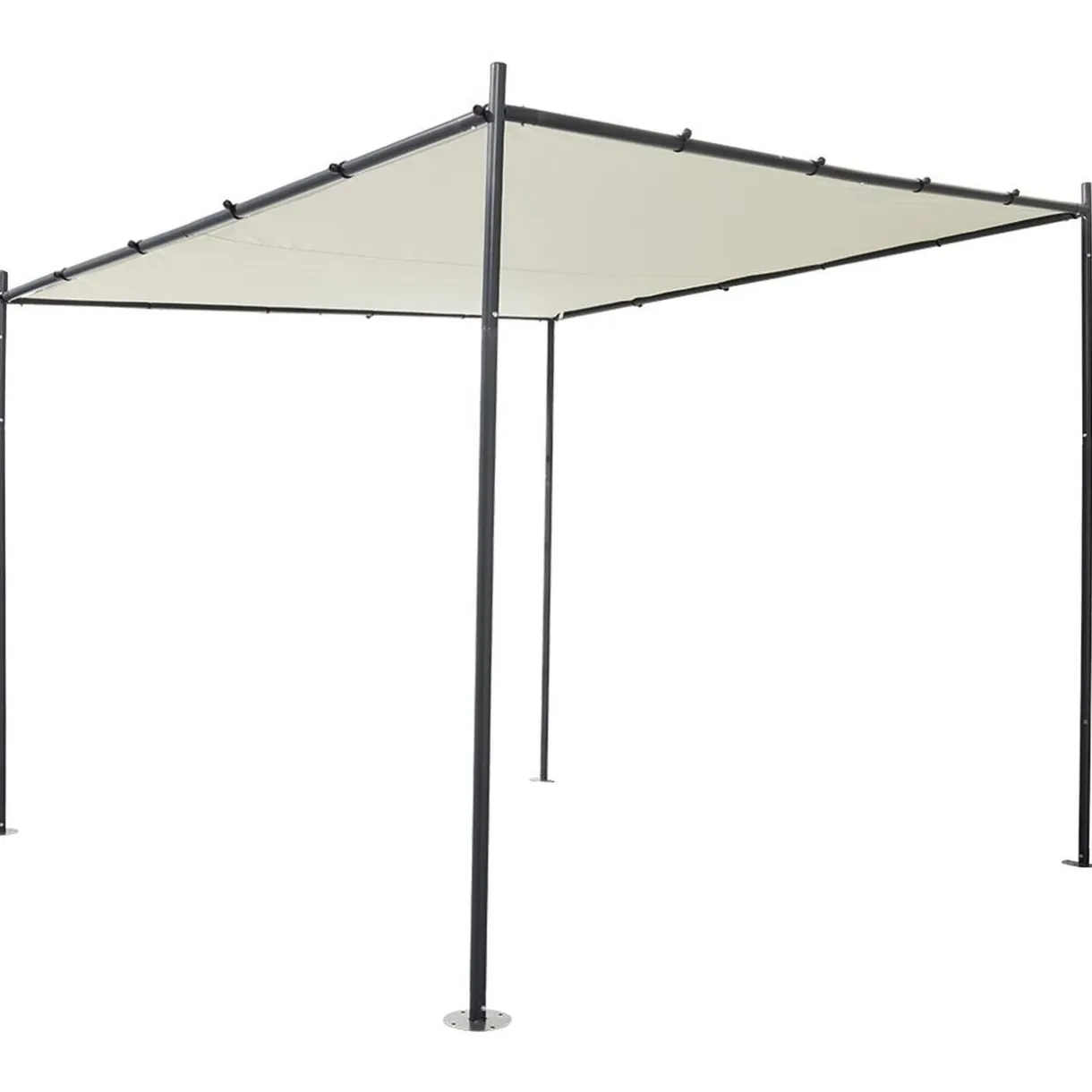 Tonnelle adossée Guethary gris et beige UPF50+ 298x298xH250cm 9m² < Gifi Outlet