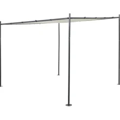 Tonnelle adossée Guethary gris et beige UPF50+ 298x298xH250cm 9m² < Gifi Outlet