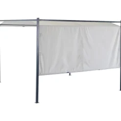 Tonnelle coulissante carrée Nazare gris UPF50+ 298x298xH220cm