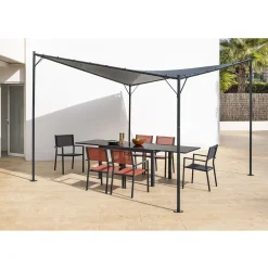 Tonnelle losange Venice gris UPF50+ 350x350xH270cm 12,25m²