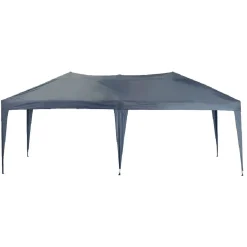 Tonnelle rectangulaire Easy ouverture télescopique gris UPF50+ 590x295xH270cm 18 m²