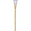 Torche bougie citronnelle à LED multicolore pique bambou Ø8,5xH76cm