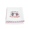 Torchon Noël Disney Mickey Minnie nid d'abeille 50x70cm