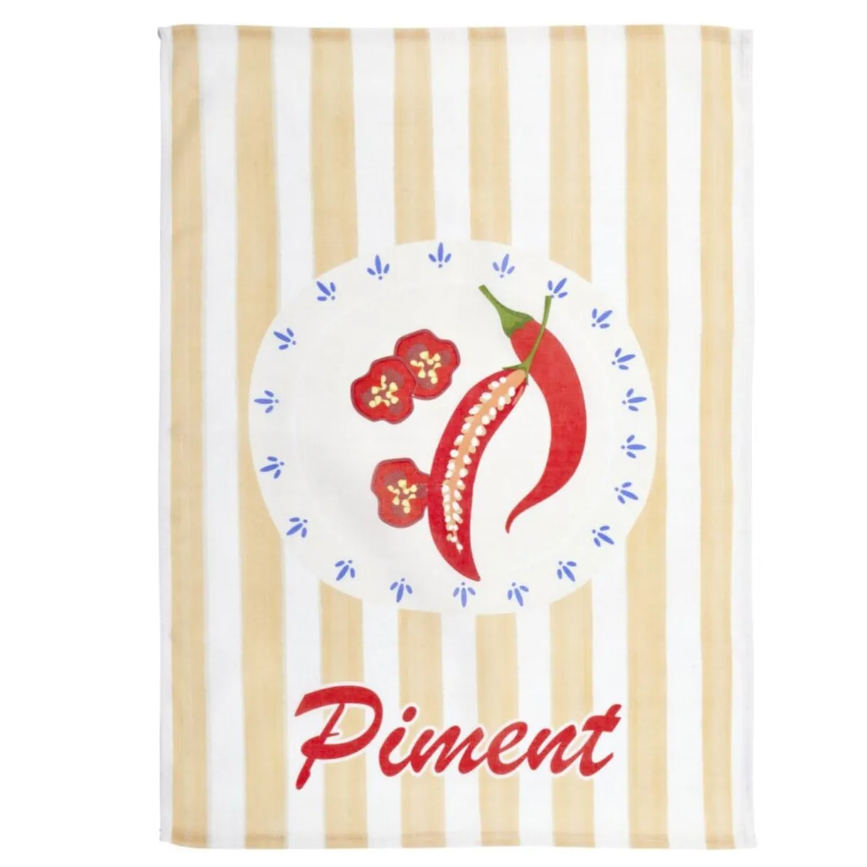 Torchon x2 coton motif tomates et piments 45x65cm < Gifi Outlet