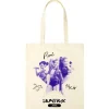 Tote bag Kpop Demon Hunters coton beige et noir 30x40cm