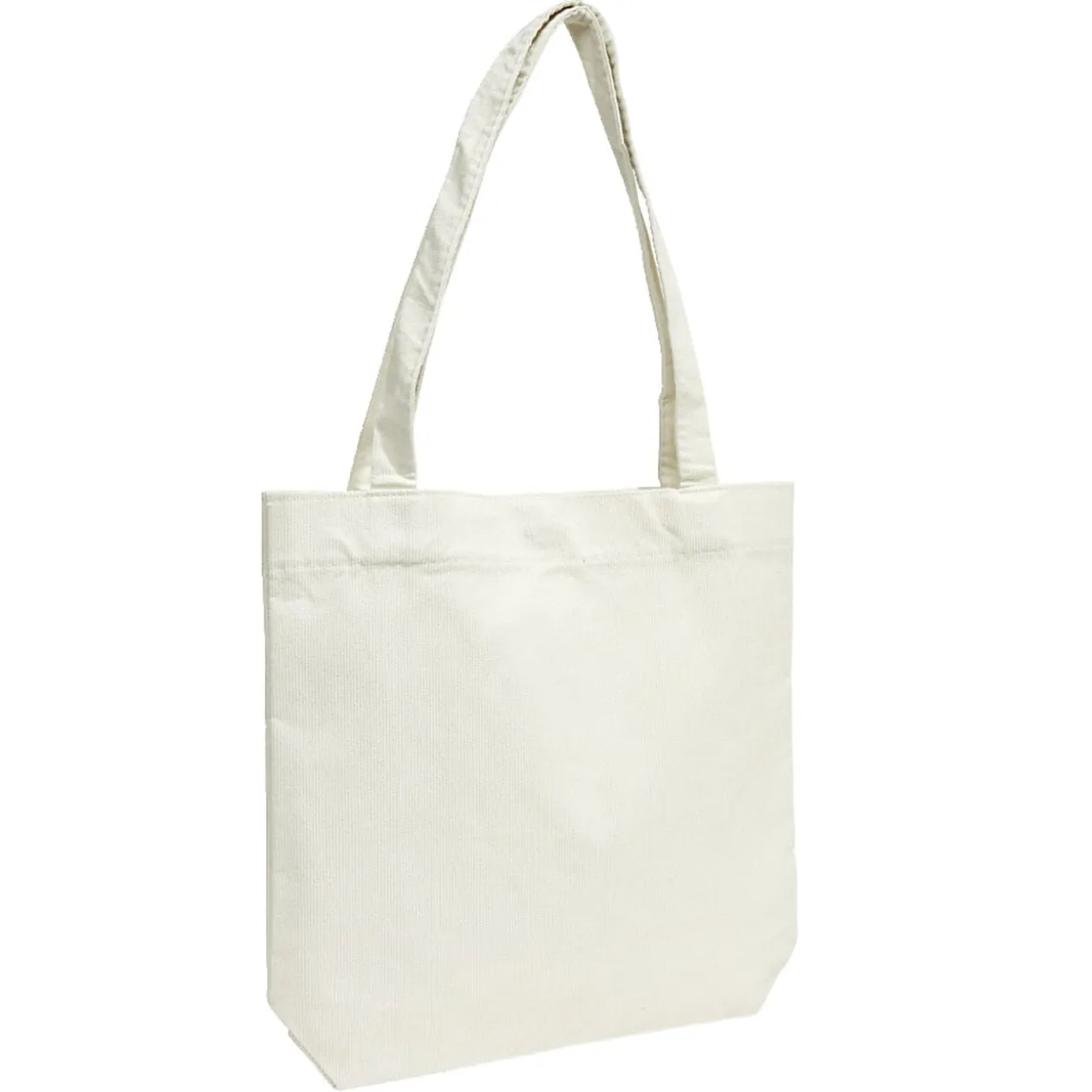 Tote bag velours côtelé 34x8xH32cm (3 modèles)