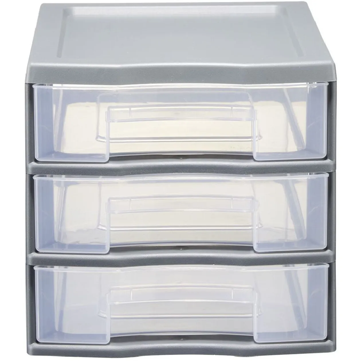 Tour de rangement 3 tiroirs format A6 gris