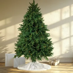 Tour de sapin Ø80 cm imitation fourrure blanc < Gifi Sale