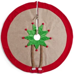 Tour de sapin décor rouge et vert pieds de lutin Ø90cm < Gifi Best