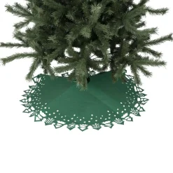 Tour de sapin feutrine motifs ajourés Ø1m - 2 modèles rouge ou vert