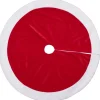 Tour de sapin tapis traditionnel rouge et blanc Ø100cm