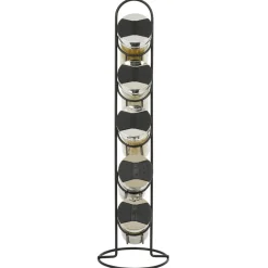 Tour à épices en métal avec 5 pots en verre Ø11xH39cm