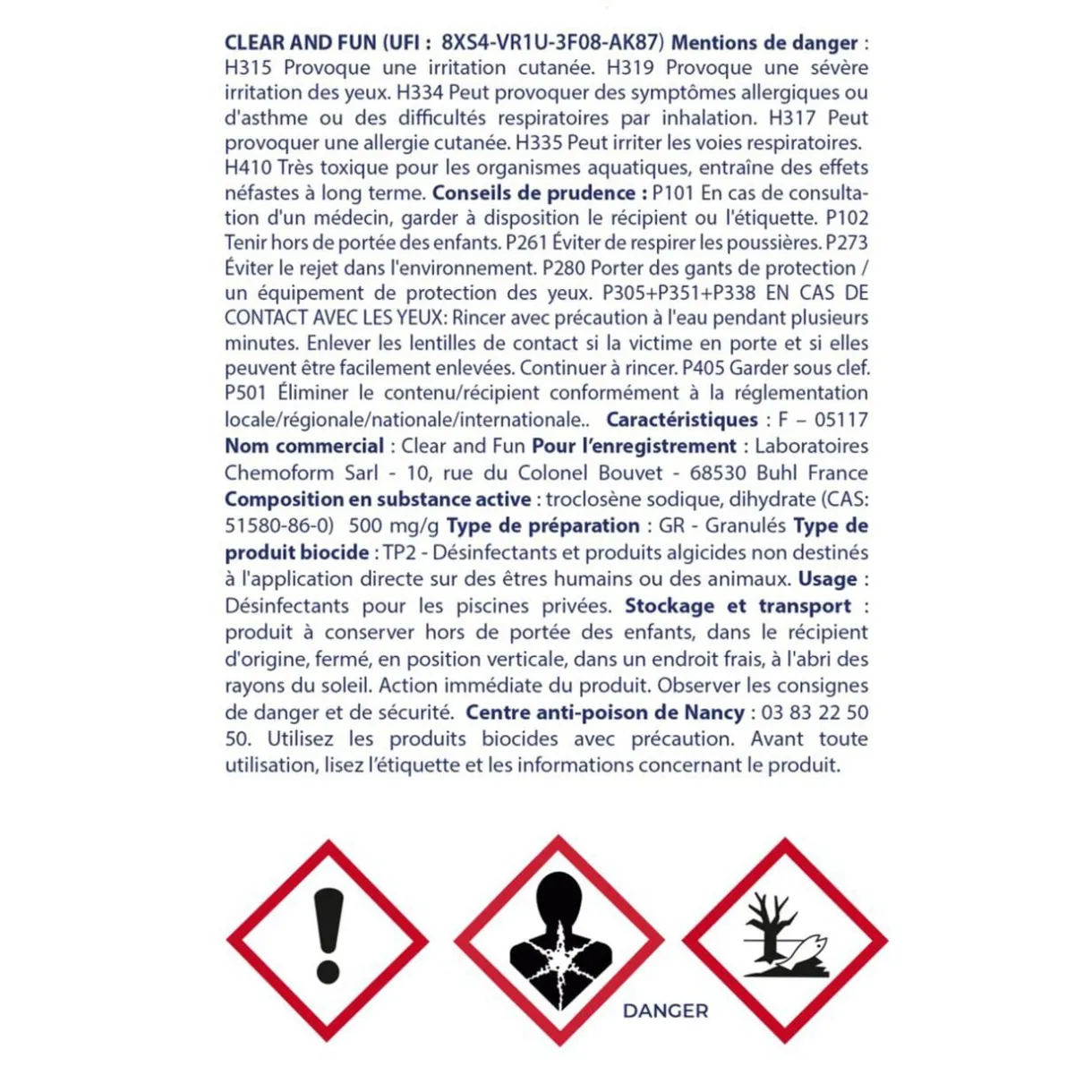 Traitement à l'oxygène actif pour piscine hors-sol 4-12m3 < Gifi New