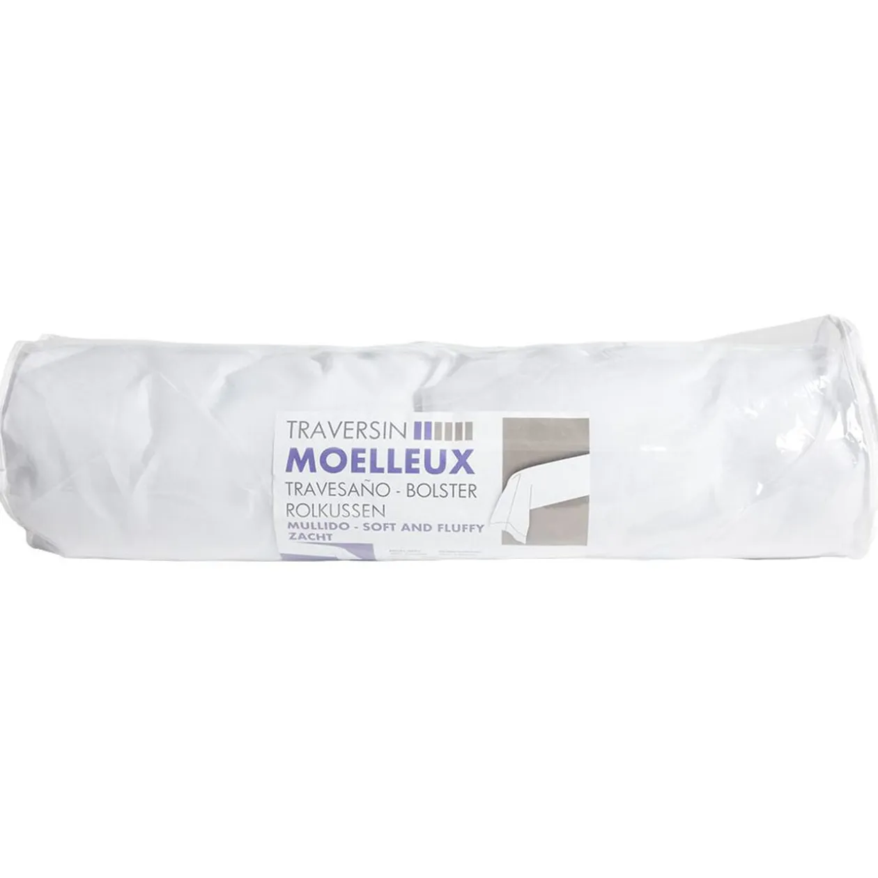 Traversin moelleux blanc 90 cm