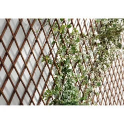 Treillis extensible en osier marron