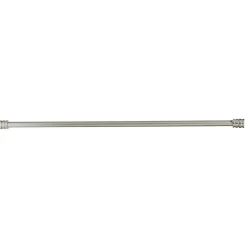 Tringle de vitrage Extensible 40-60 cm embout cylindre strié chromé