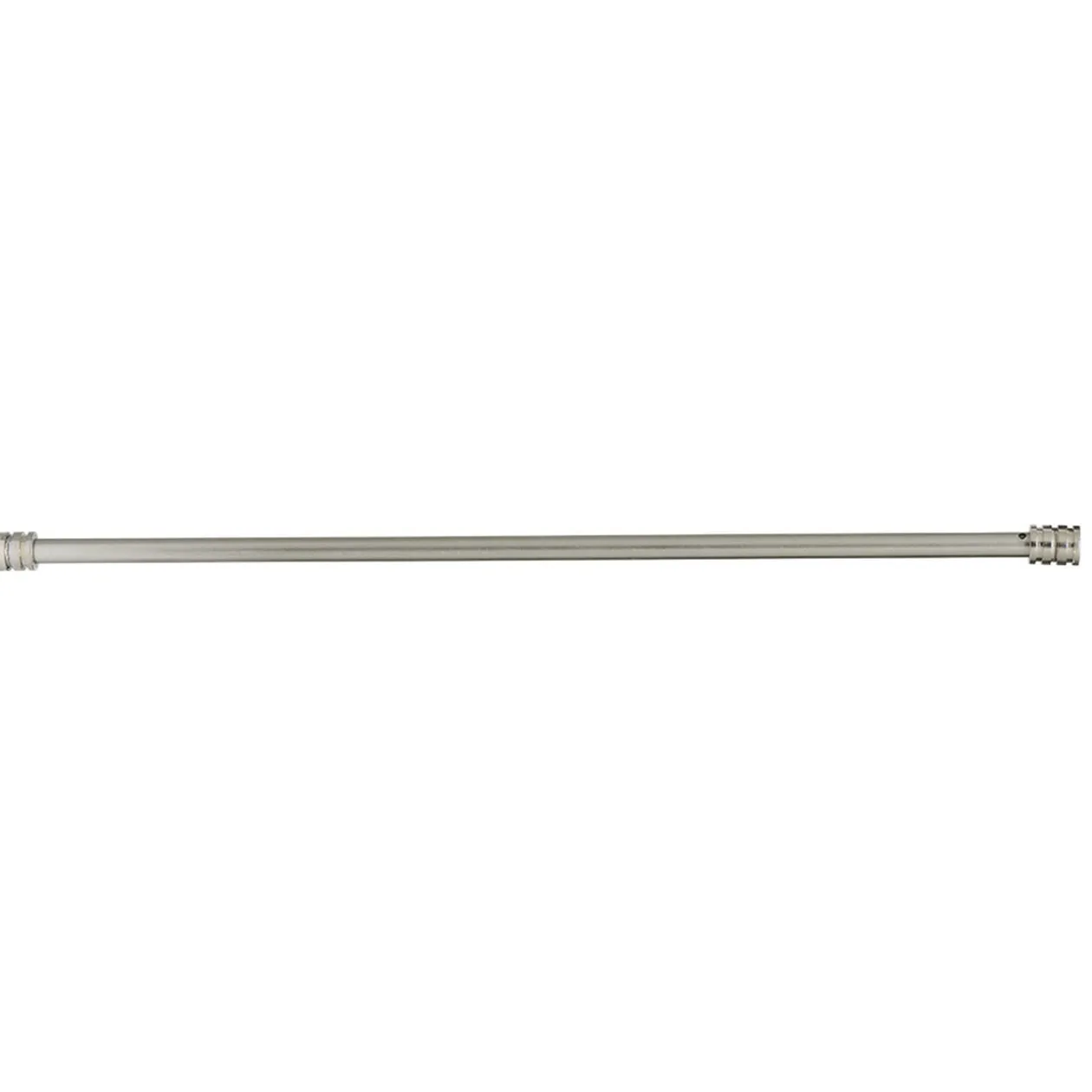 Tringle de vitrage Extensible 40-60 cm embout cylindre strié chromé
