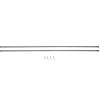 Tringle de vitrage Extensible 100-160 cm métal argenté x2