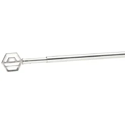 Tringle extensible vitrage décor hexagone gris chromé brossé L60/80cm < Gifi Best