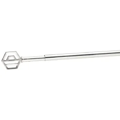 Tringle extensible vitrage décor hexagone gris chromé brossé L80/110cm < Gifi Hot