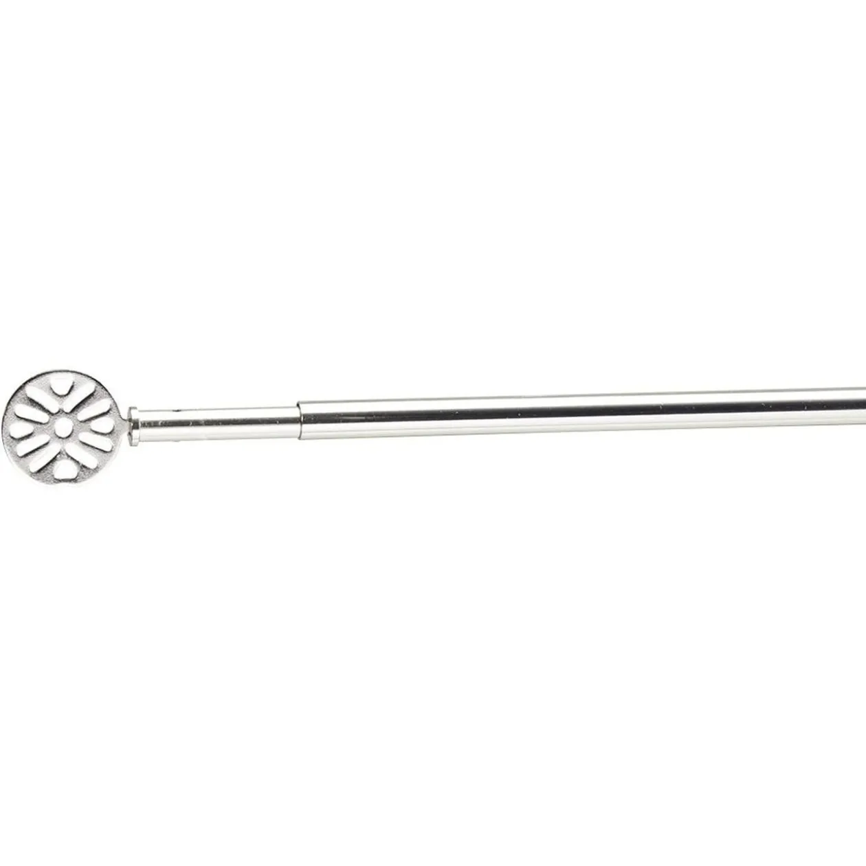 Tringle extensible vitrage décor bilboa gris chromé brossé L80/110cm