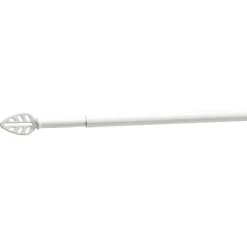 Tringle extensible vitrage LEAF blanc mat L40/60cm