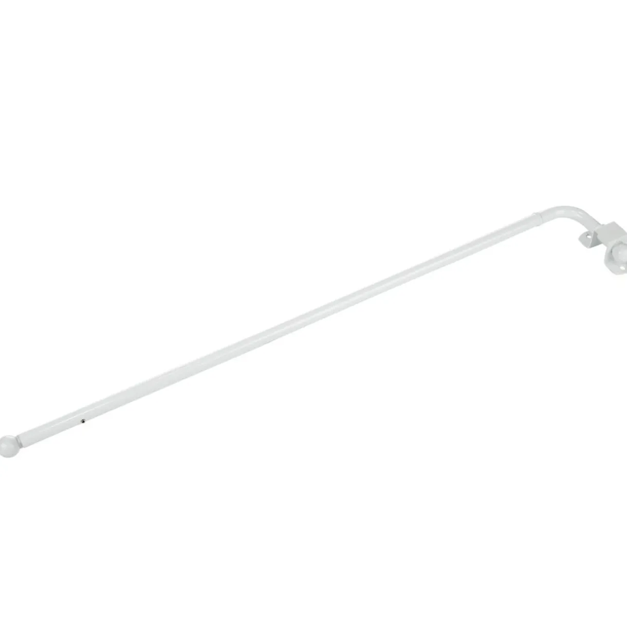 Tringle pivotante extensible aluminium blanc L60-100cm < Gifi Online