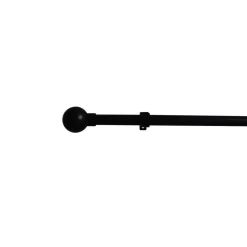 Tringle à rideau extensible 95-180 cm embout boule noir