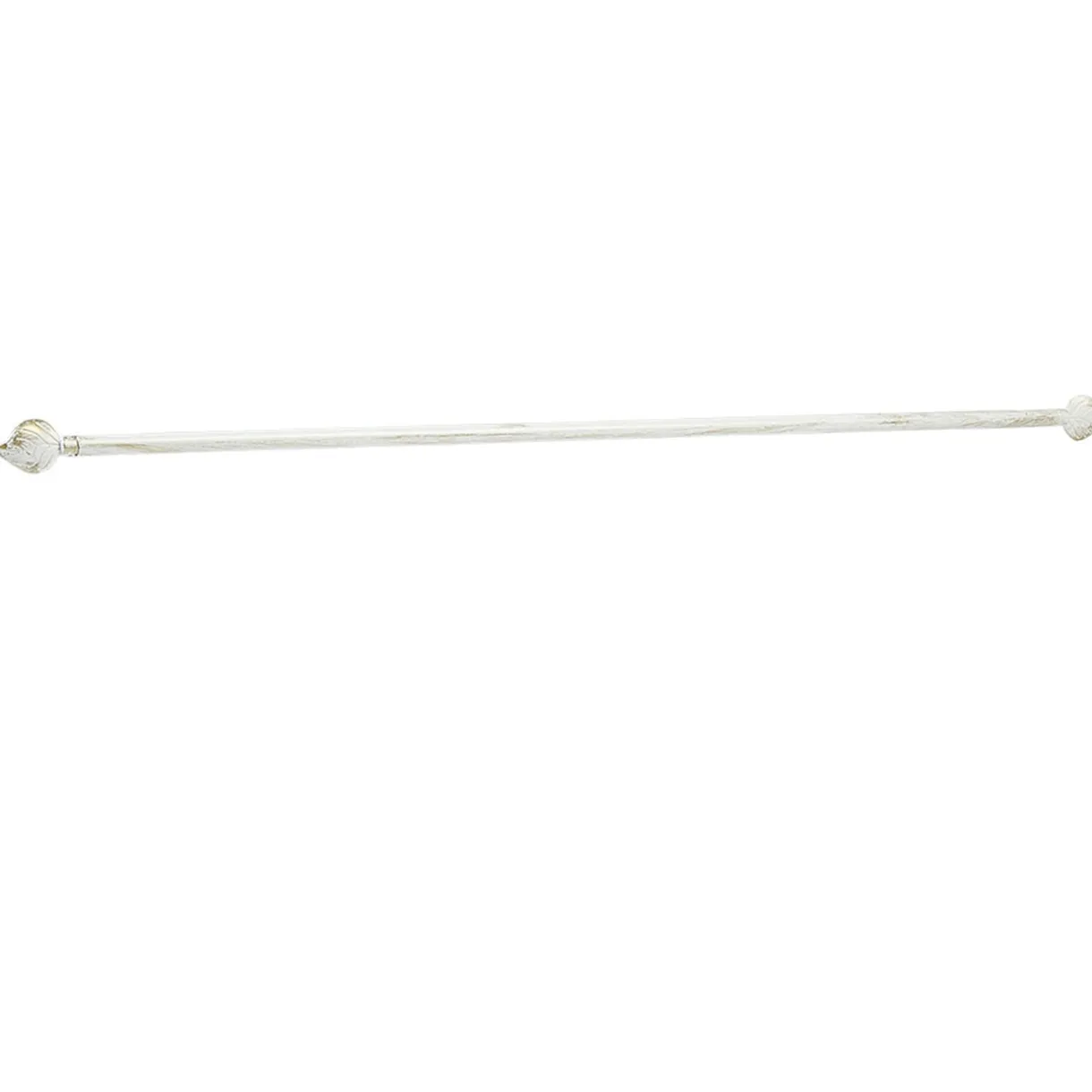 Tringle à vitrage Extensible 60-80 cm embout feuille blanc vieilli < Gifi Best