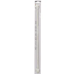 Tringle à vitrage Extensible 40-60 cm embout feuille blanc vieilli