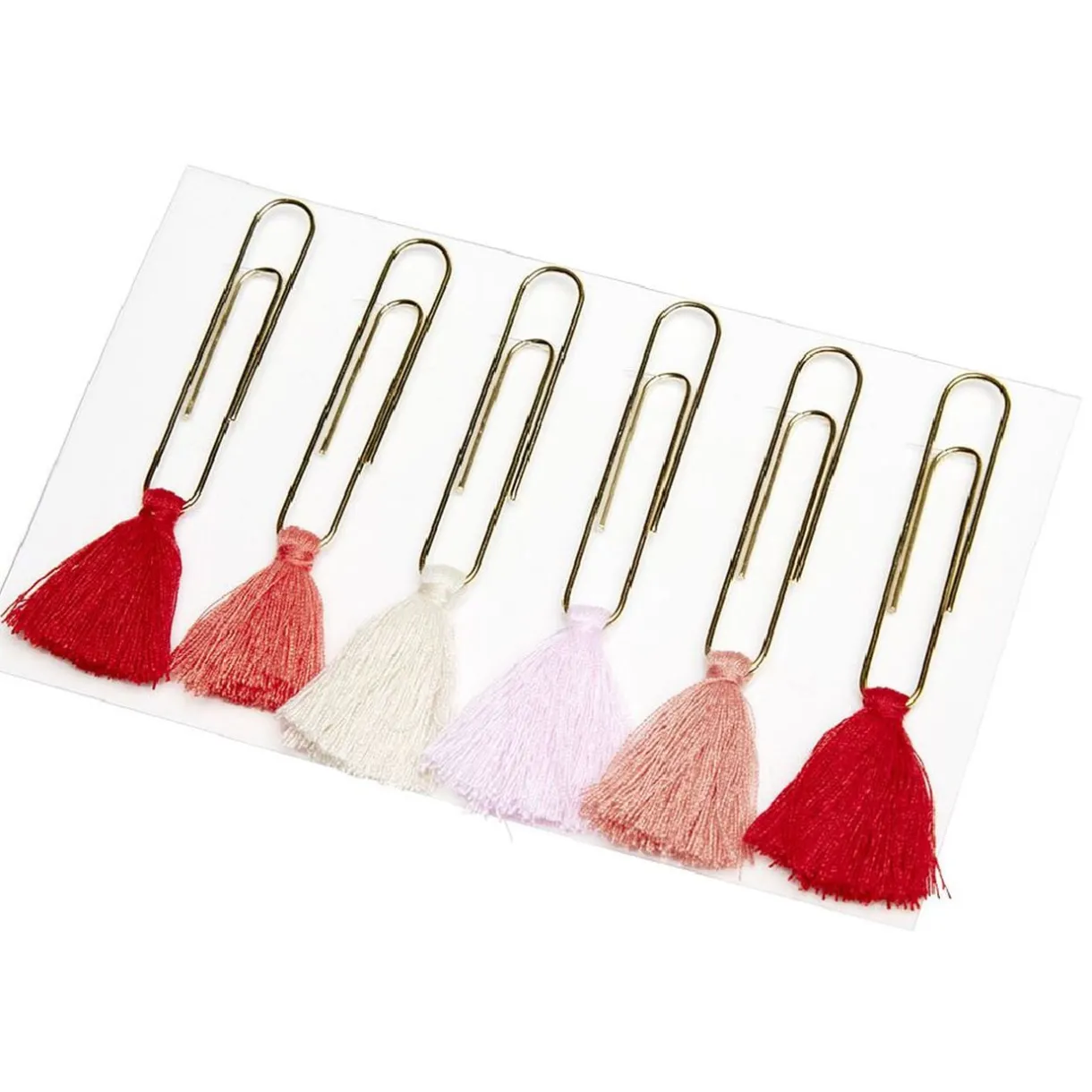 Trombone fantaisie couleur or à pompons camaïeu de rouges x 6 < Gifi New