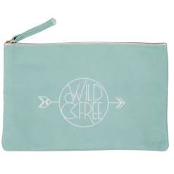 Trousse cosmétique inscription Wild Free blanc et vert < Gifi Online