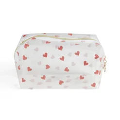 Trousse cosmétique transparente à motifs - 3 modèles