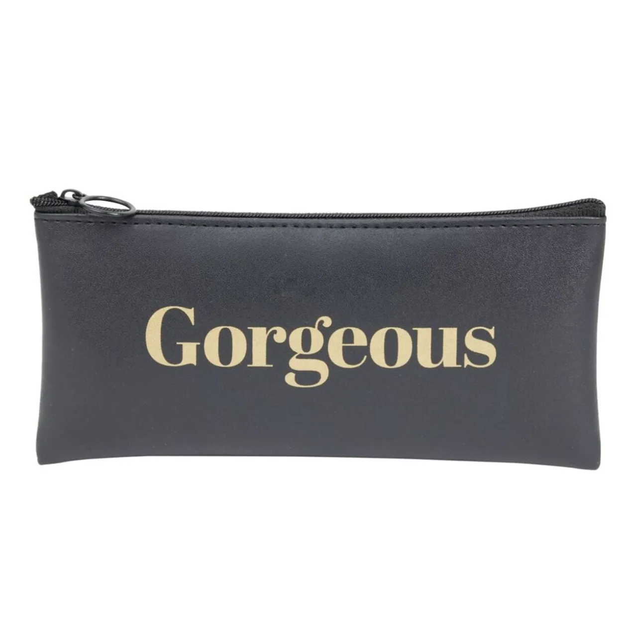 Trousse de maquillage à message noir
