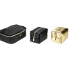 Trousse de toilette 2 compartiments + 3 trousses 22x15xH13cm (3 modèles)
