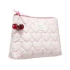 Trousse de toilette coton motif coeur rose 15,5x21cm < Gifi Best