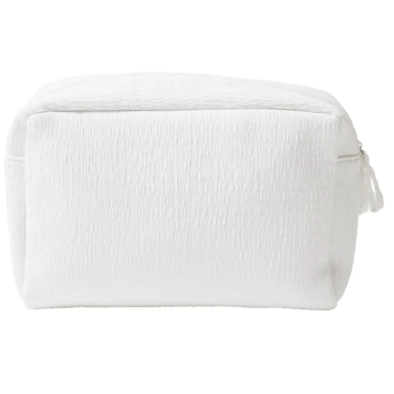 Trousse de toilette en tissu 20x6xH13cm (2 modèles blanc ou ocre)