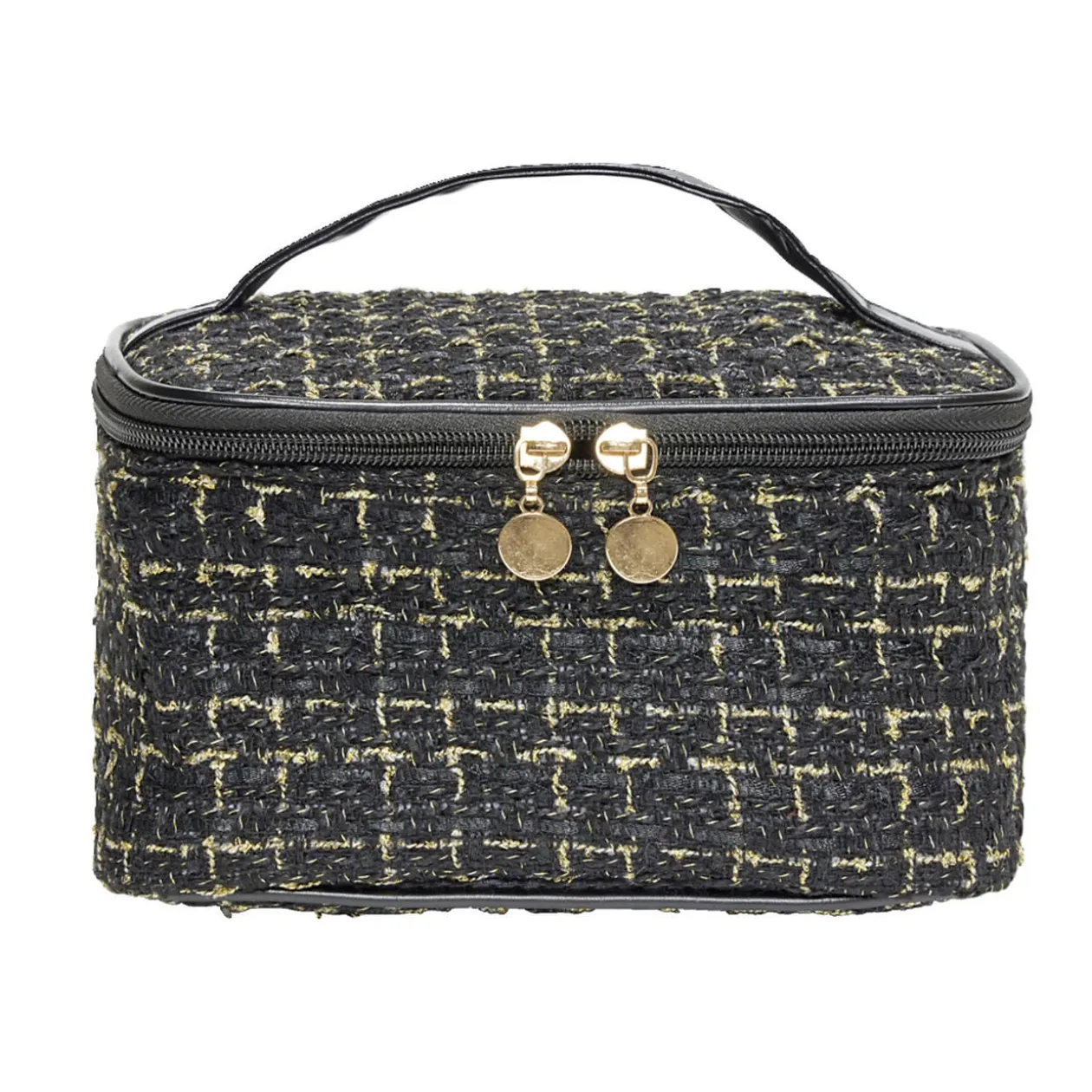 Trousse de toilette et maquillage vanity 22x14xH12cm - 2 modèles noir ou blanc