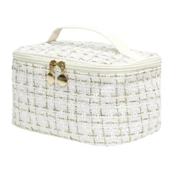 Trousse de toilette et maquillage vanity 22x14xH12cm - 2 modèles noir ou blanc