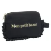 Trousse de toilette gaze de coton à volant 21x12xH13cm (3 modèles)