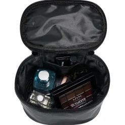 Trousse de toilette noire à pompons 17x12xH14cm < Gifi Best