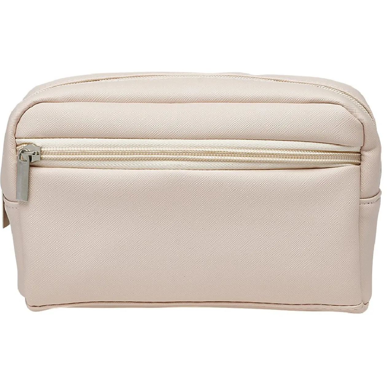 Trousse de toilette simili 20x13xH8cm (2 modèles rose ou argentée)