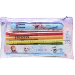 Trousse garnie La Reine des Neiges bleu et violet 18 pièces < Gifi Outlet