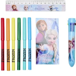 Trousse garnie La Reine des Neiges bleu et violet 18 pièces < Gifi Outlet