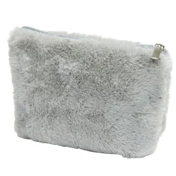 Trousse à maquillage toucher doux 14x20cm - 2 modèles rose ou gris < Gifi Clearance