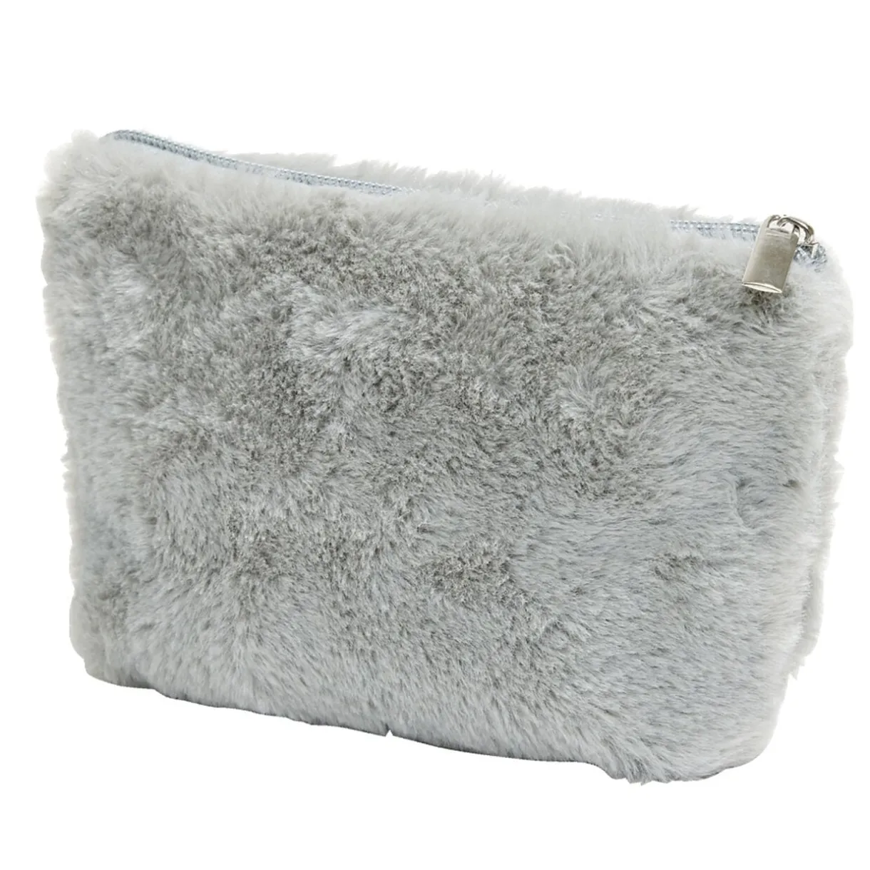 Trousse à maquillage toucher doux 14x20cm - 2 modèles rose ou gris < Gifi Clearance