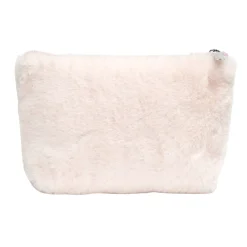 Trousse à maquillage toucher doux 14x20cm - 2 modèles rose ou gris < Gifi Clearance