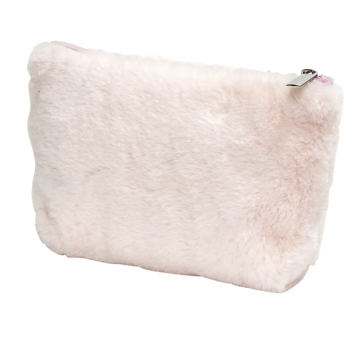 Trousse à maquillage toucher doux 14x20cm - 2 modèles rose ou gris < Gifi Clearance